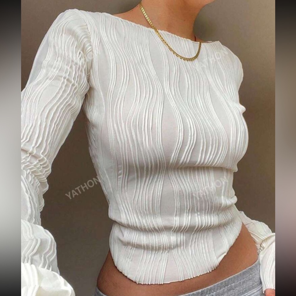 Textured Long-Sleeve Shirt
